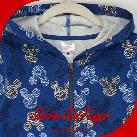 NWT Hanna Andersson Disney Vacation Zip Up Hoodie Mickey Mouse Blue 150 12 - Picture 3 of 5